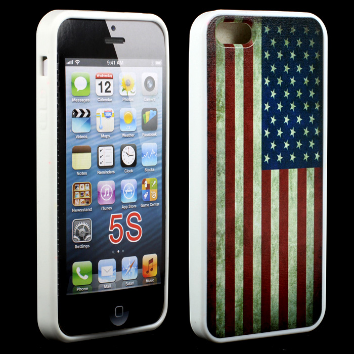 Apple iPhone 5 5S Design Case (USA FLAG)